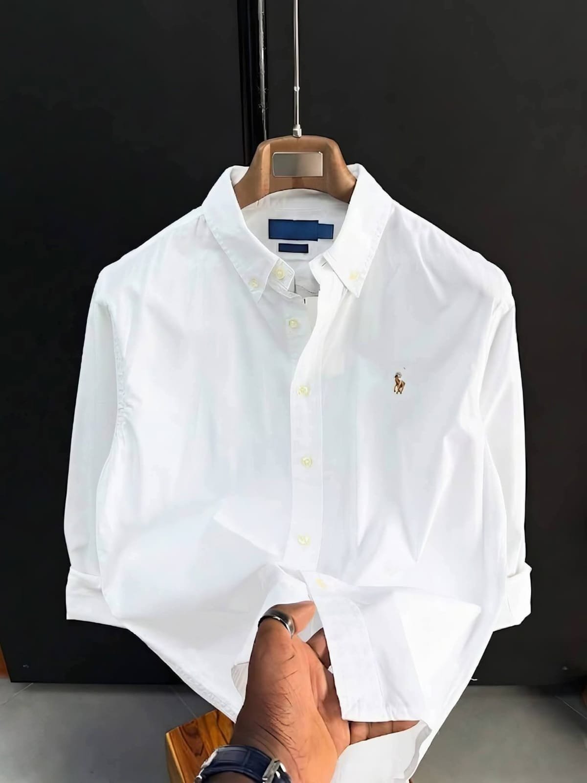 Premium Polo Ralph Lauren Stripe Shirt - Colour Maroon - Image 2