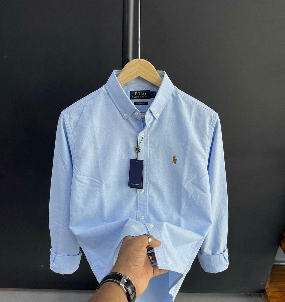 Premium Polo Ralph Lauren Stripe Shirt - Colour Maroon - Image 5
