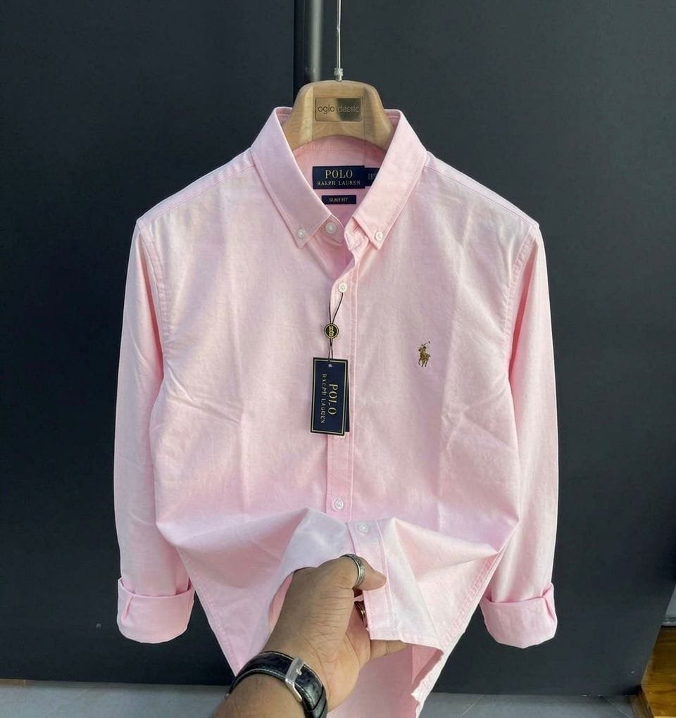 Premium Polo Ralph Lauren Stripe Shirt - Colour Maroon - Image 4